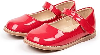 Mary Jane Flats - Zapatos de comunión para niña, bailarinas de ballet, color blanco, rojo, 32 EU
