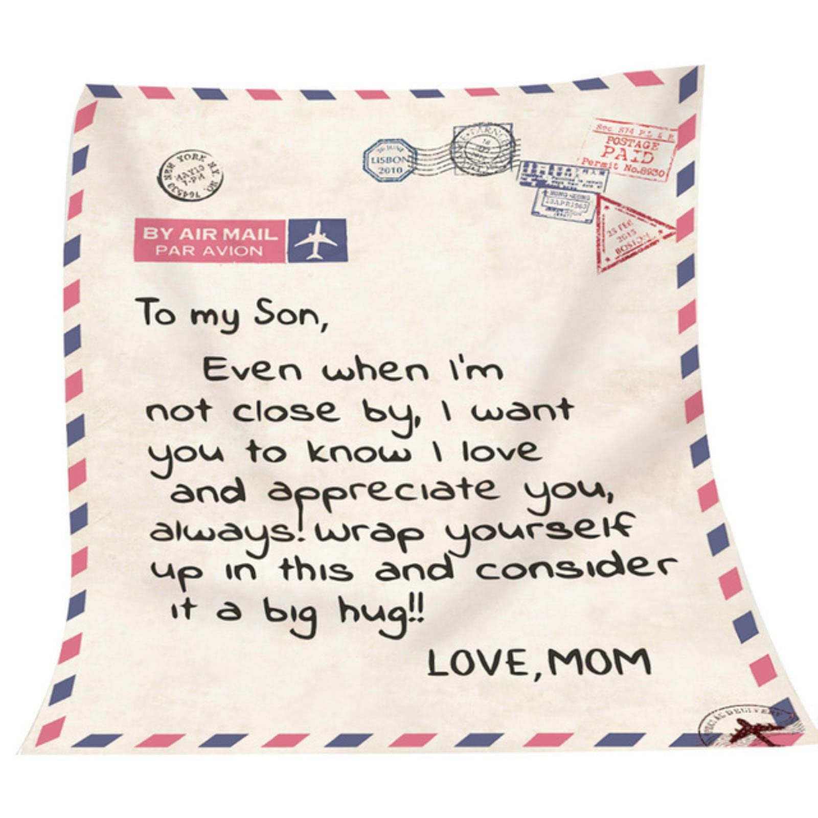 SARGE German/French/Spanish/Dutch/Swedish Flannel Throw Blanket To My Daughter Or Son Letter Printed Quilts Dad Mom For Daughter Blanket Encourage And Love