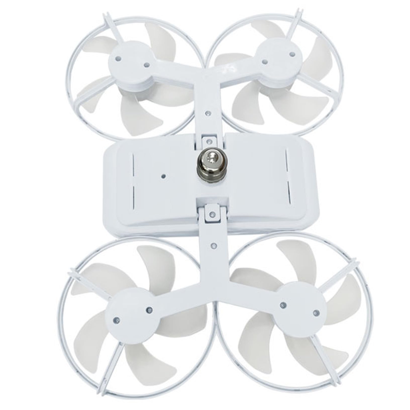 Ginwrek LED Ceiling Fan Ceiling Fan With Lights, Bedroom With Lights, Drone-inspired Led 360° Surround Airflow, Dimmable Light Remote, E27 Socket(white)