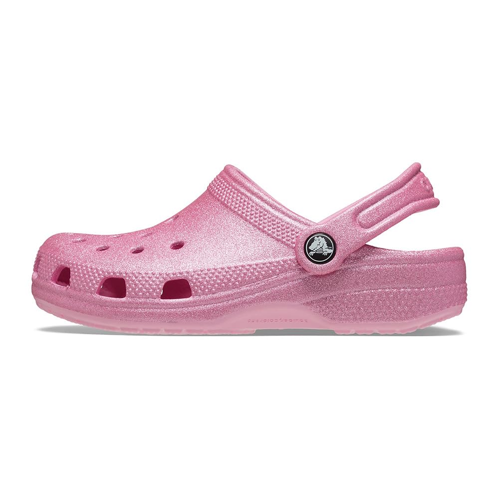 Crocs Unisex Niño Classic Glitter Clog K Zueco, Pink Tweed Glitter, 33/34 EU