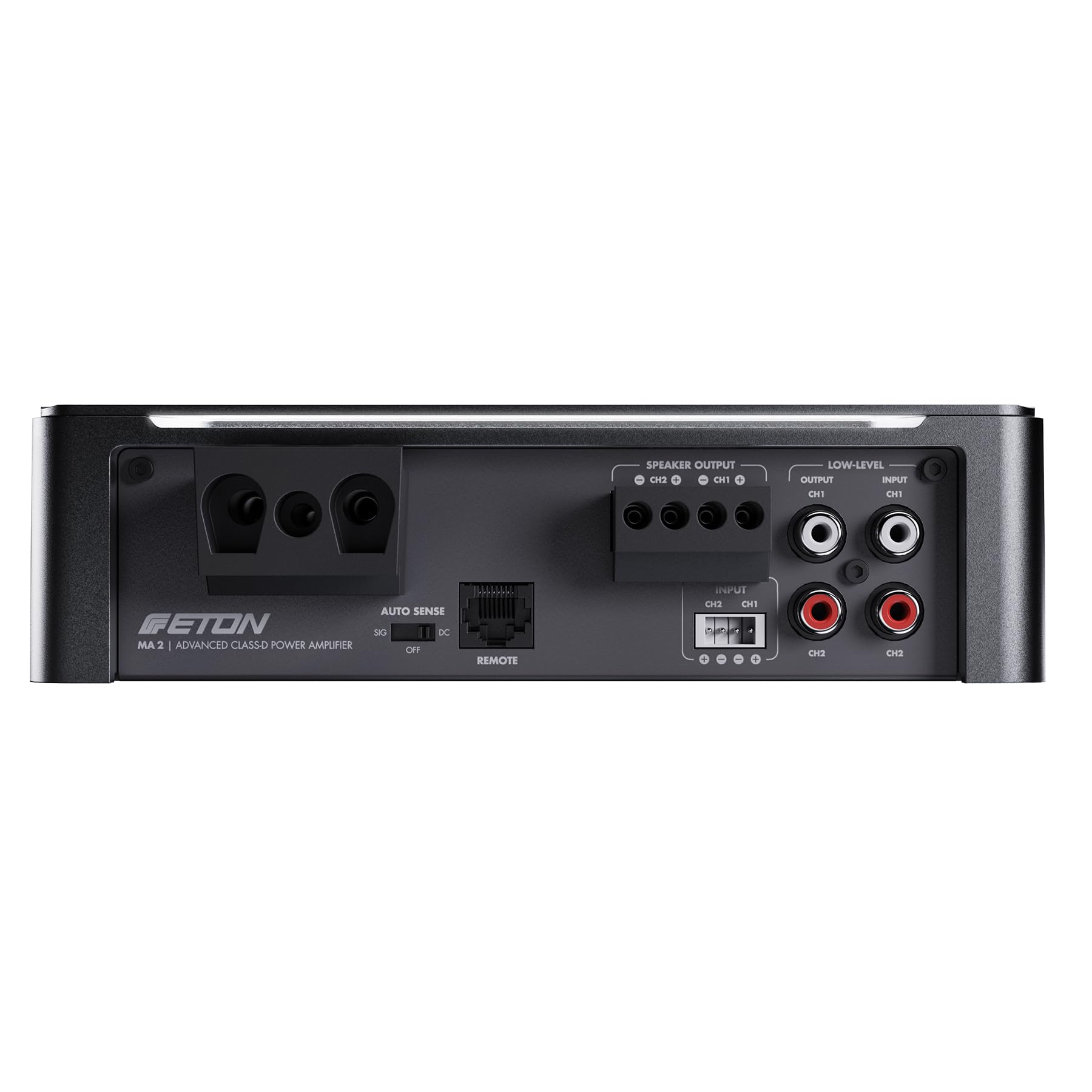 ETON MA 2 – kompakter 2 Kanal Verstärker, leistungsstarke digitale Mini Endstufe für Autos und Reisemobile, Class D Amp mit 2 x 190 W
