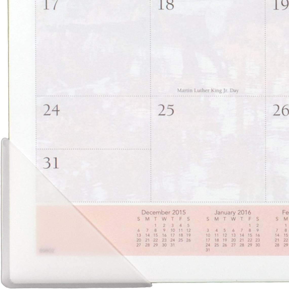 AT-A-GLANCE Monthly Desk Pad Calendar 2016, Landscapes Panoramic, 21-5/8 x 16-7/8 (89802)