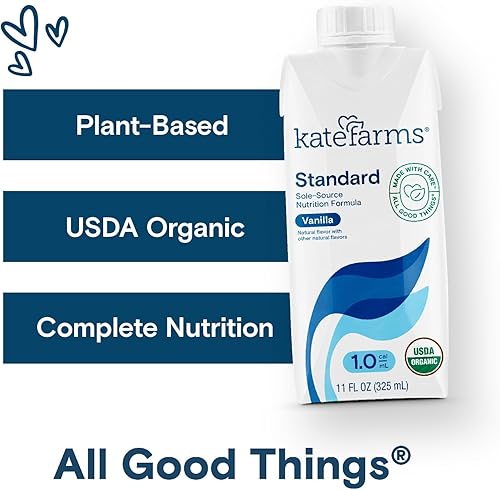 Miniatura 3 de KATE FARMS Organic 1.0 Sole-Source - Batido nutricional, vainilla, 0.63 onzas de proteína, 27 vitaminas y minerales, reemplazo de comidas, batido de