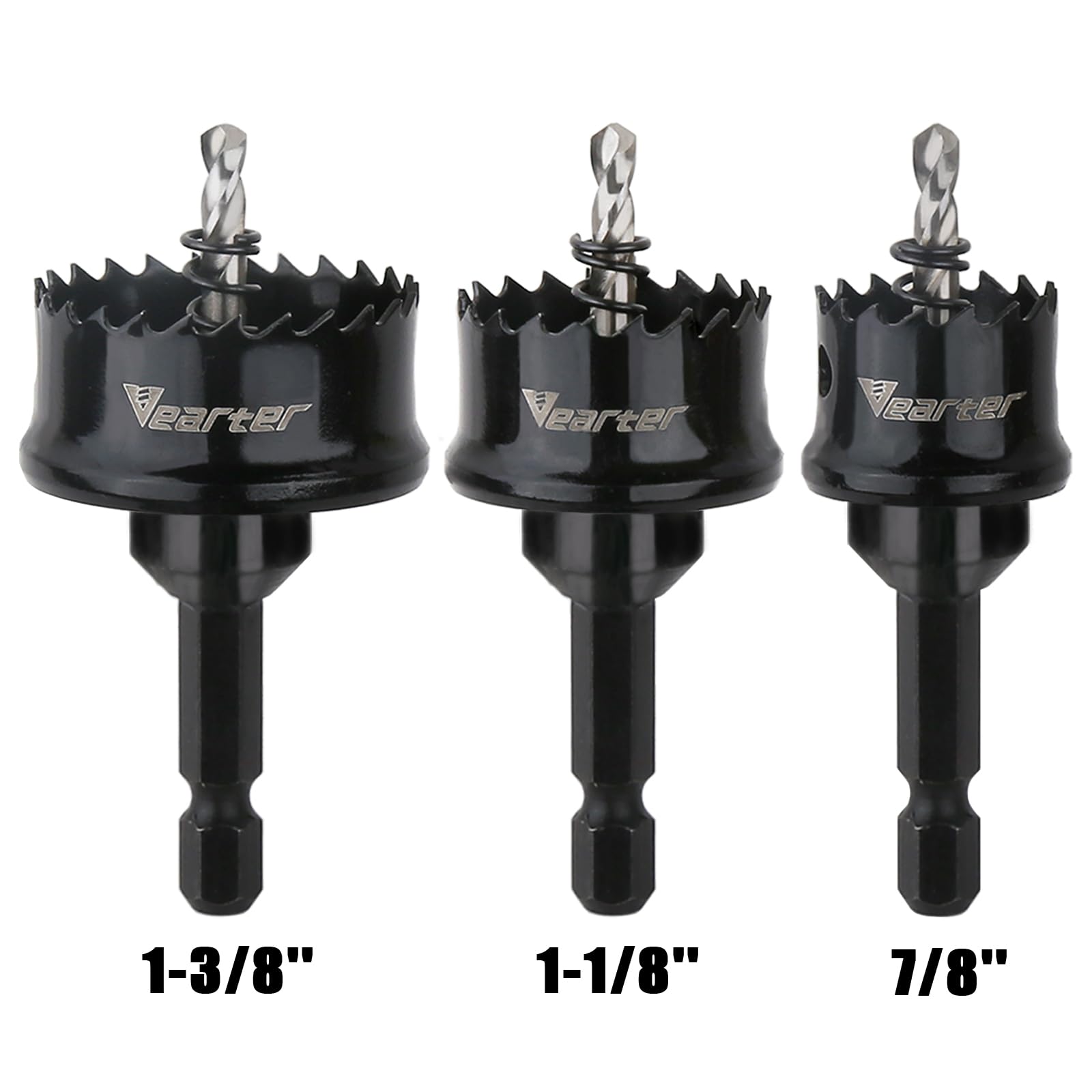 Bi-Metall-Lochsägen-Set, 3-teilig, 2,2 cm bis 3,5 cm M42 Bimetall-Lochsägen-Set, dünnwandiger Kobaltbohrer, Lochschneider mit Dorn für Holz, Blech, Kupfer, Gips, PVC, Stahlplatte, Trockenbau