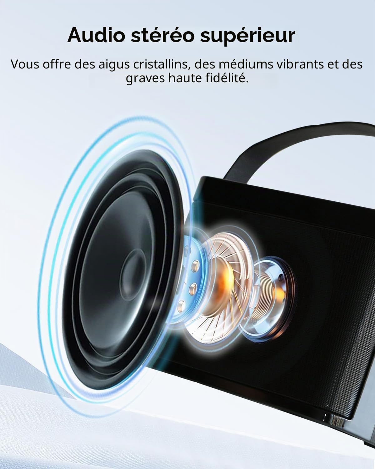 karaoké Adulte Professionnel, Enceinte Karaoke 2 Micro sans Fil, Enceinte karaoké Machine Portable avec Lumières de fête, kit Karaoke Complet Supportant BT/AUX/USB/TF