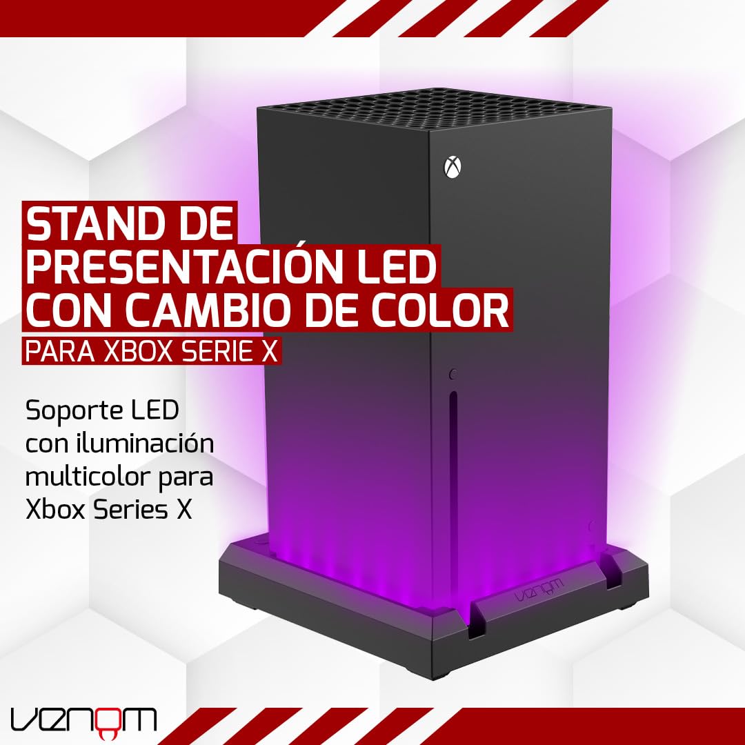 Venom Soporte de consola con iluminación LED multicolor (Xbox Series X)