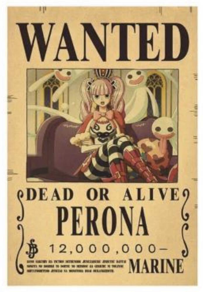 Amazon.co.jp: ワンピース ペローナ 手配書 懸賞金ポスター : おもちゃ
