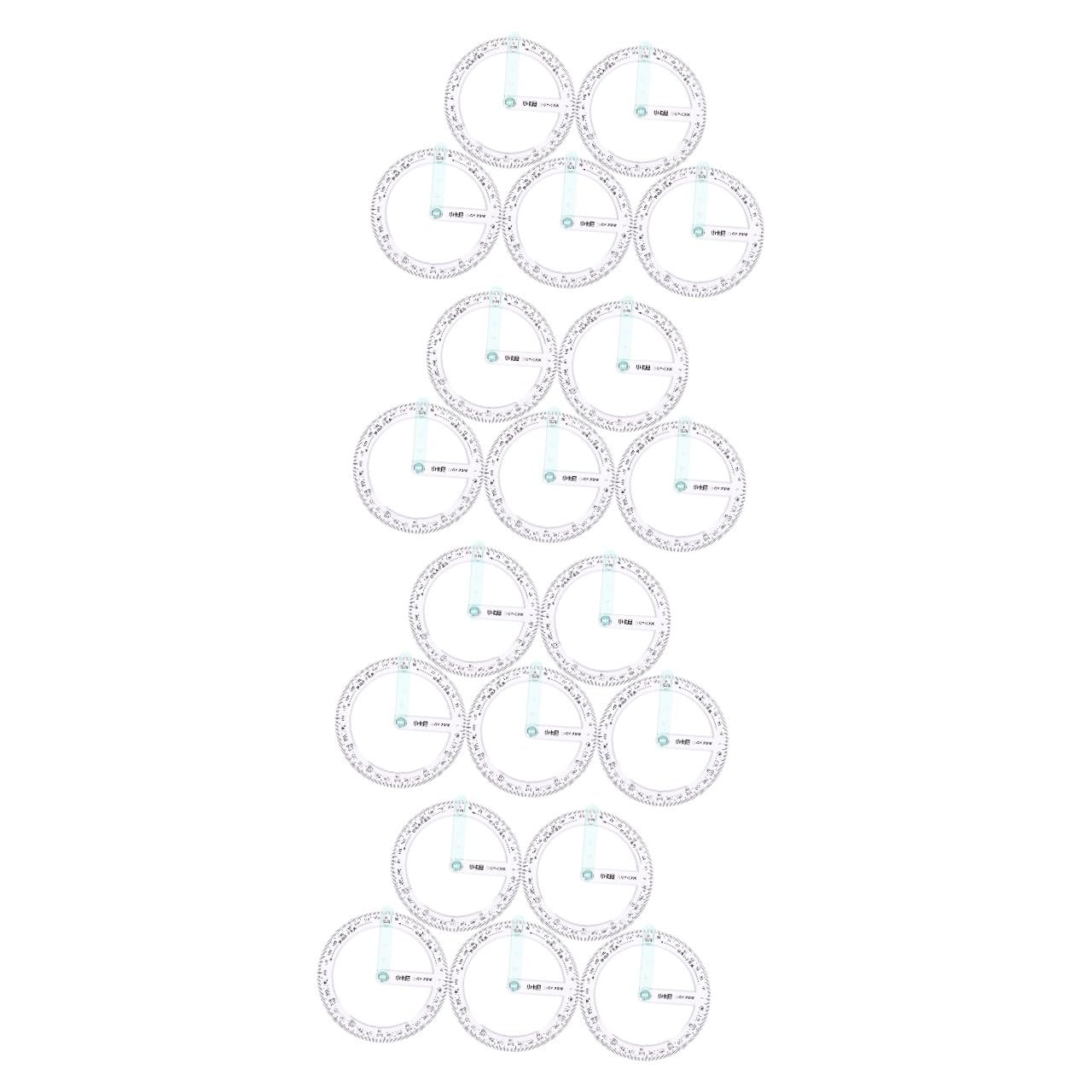 NUOBESTY 20 Stk Rundes Lineal Professioneller Winkelmesser Geometrie-winkelmesser Winkelmesser Messwerkzeug Mathe Geometrie Winkelmesser Office-winkelmesser Messlineal Transparent Plastik