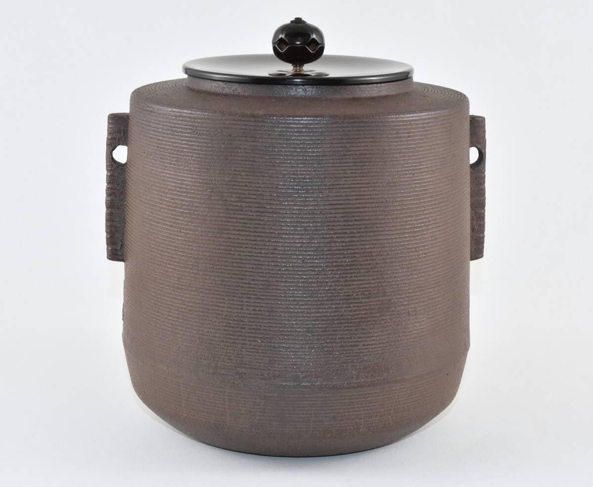 茶道具 さつま織部 風炉型 野々田風炉型電熱器 松紋 筒釜 茶道具