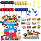 Superhero Cake Decorations City Cake Decorating Superhero Themed Party Decoration