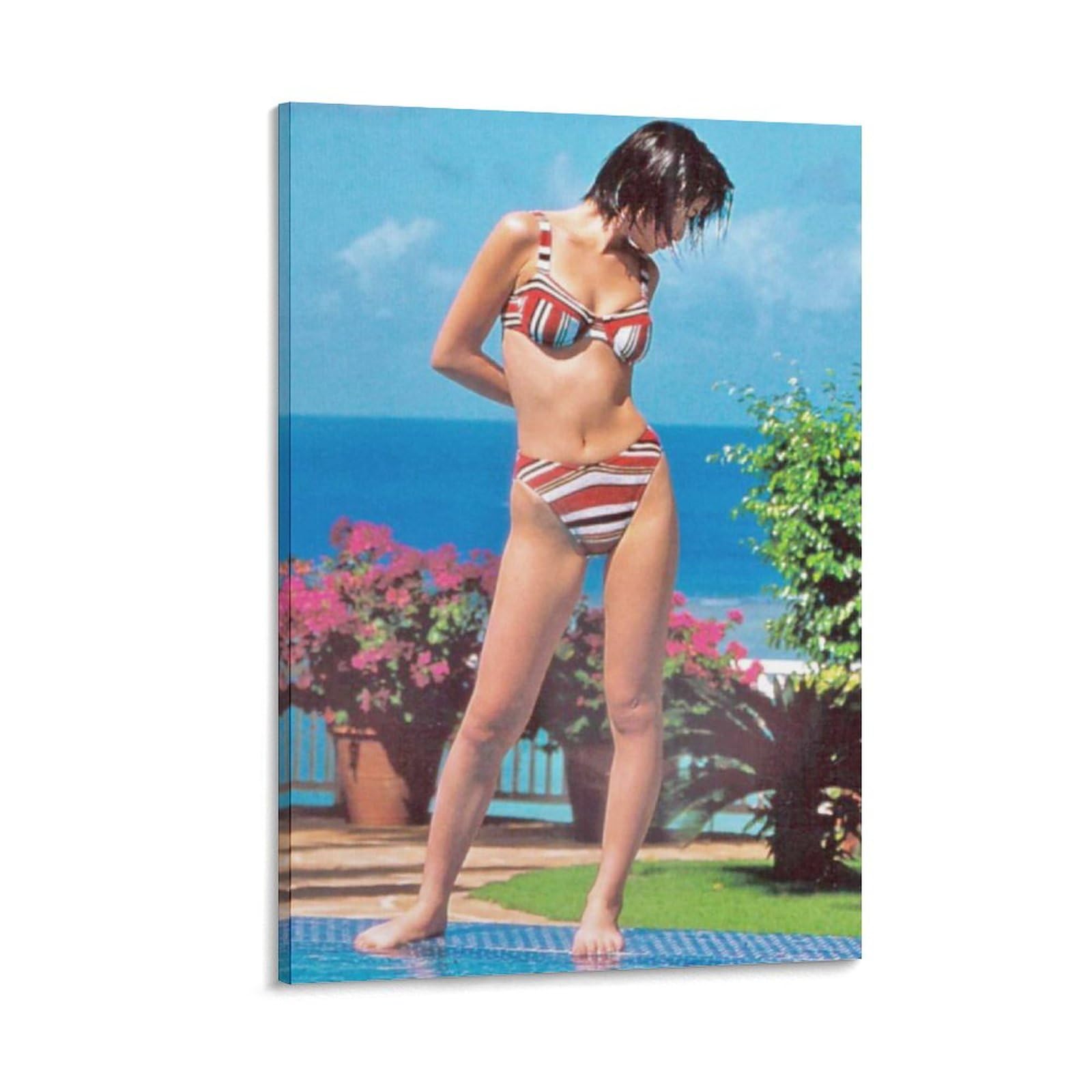 Amazon.co.jp: 鈴木亜美写真ビキニポスター絵画 プリント キャンバス