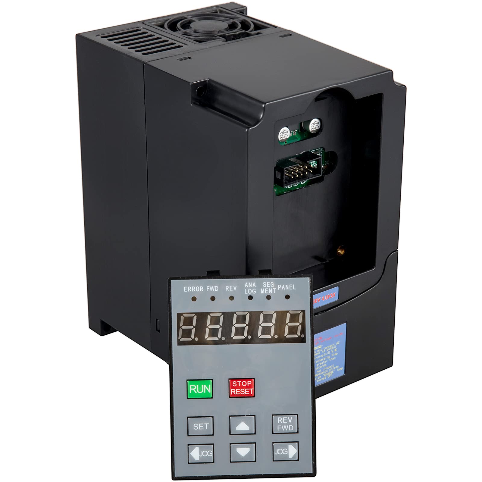 VEVOR Frequenzumrichter, 380 V, 4 kW, VFD, Geschwindigkeitsregler, AC-Motor, variabler Frequenzantrieb, einphasiger dreiphasiger Eingang und dreiphasiger Ausgang