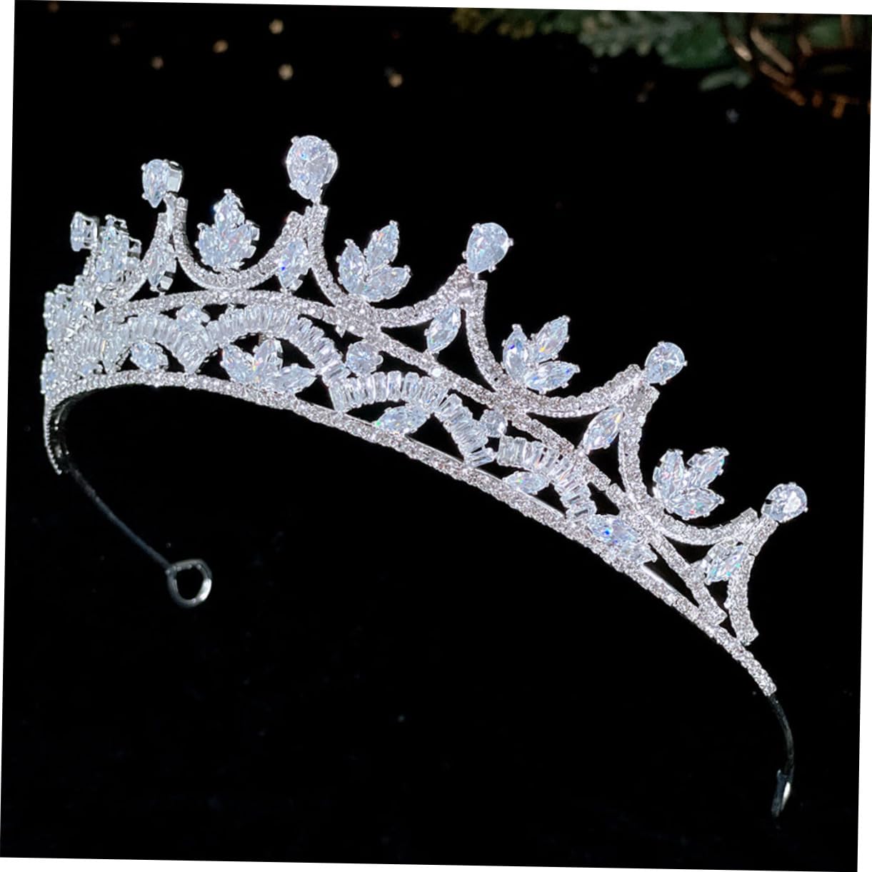 Diadema de Zirconia Plata para Novia, Boda y Días Obsequios