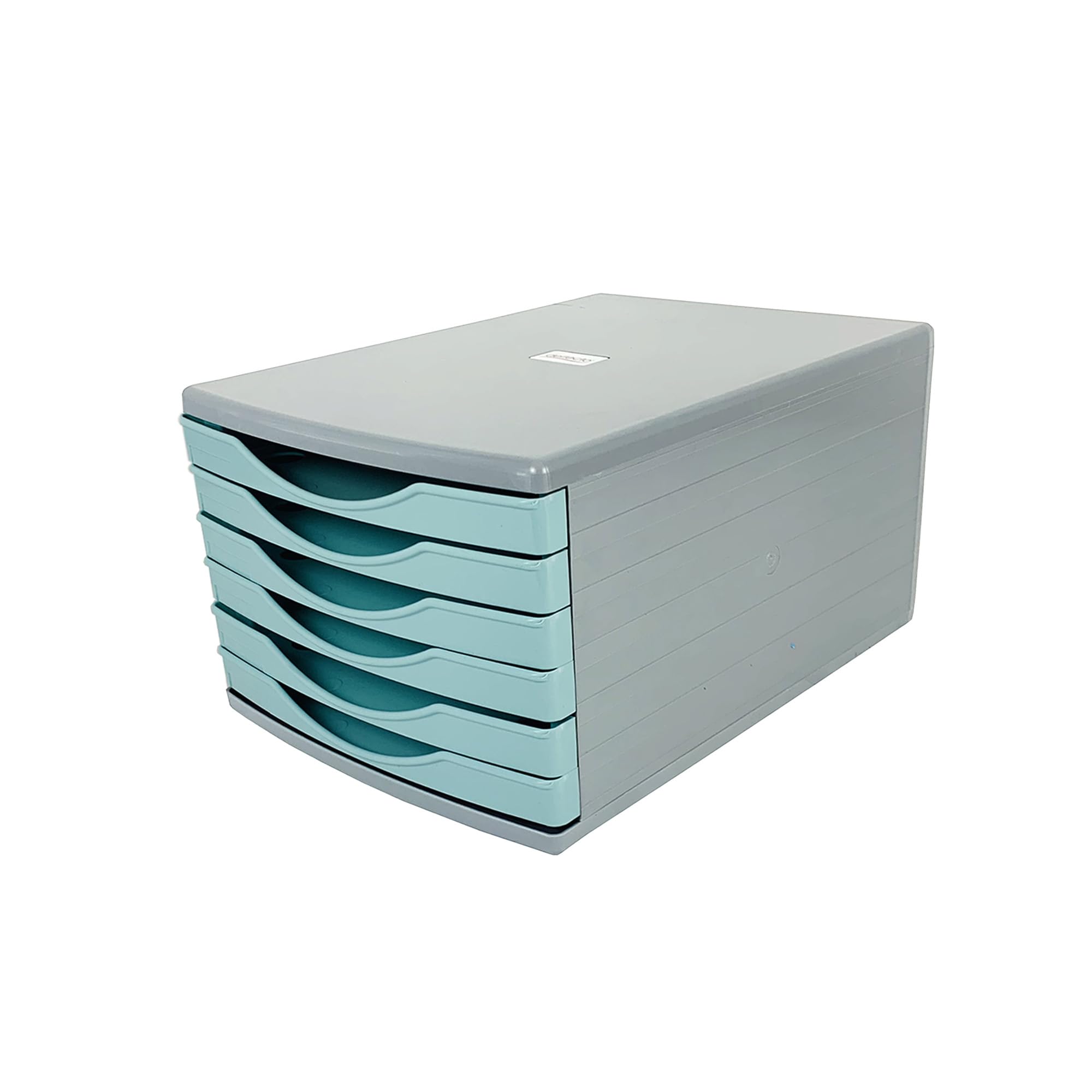 Deflecto Peppermint Desk Drawer Set - Soft Pastel Tones - 6 x 30mm Drawers - A4 Desktop Organiser