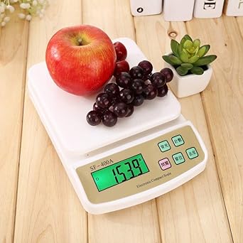 SELMEZ Sf 400A Multipurpose Portable Electronic 10 Kg Digital Kitchen Scale, LCD Screen Weight Machines for Kitchen, Weight Scale Kitchen, Kitchen Weight Machine, Kitchen Weighing Scale Digital