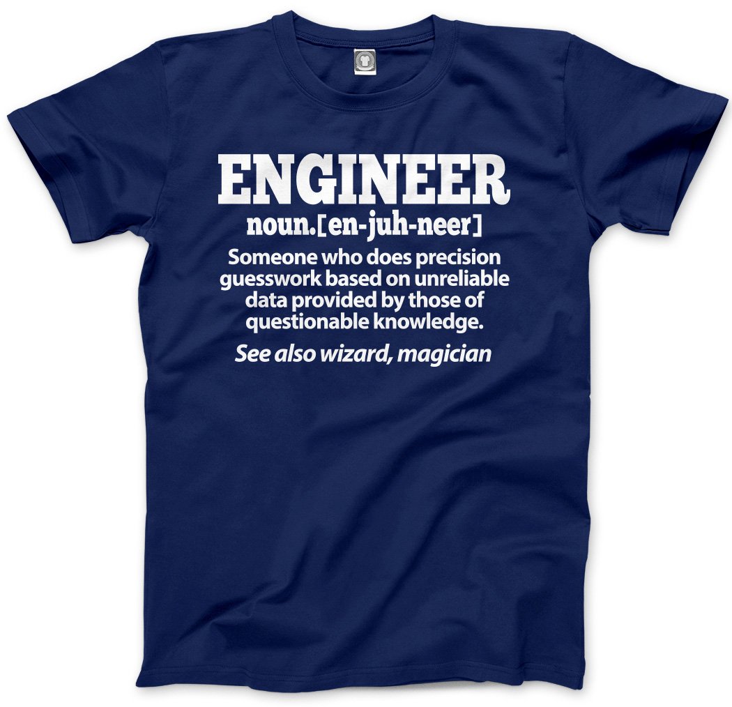 Hotscamp Men's Navy Engineer Unisex T-Shirt - XX-Large