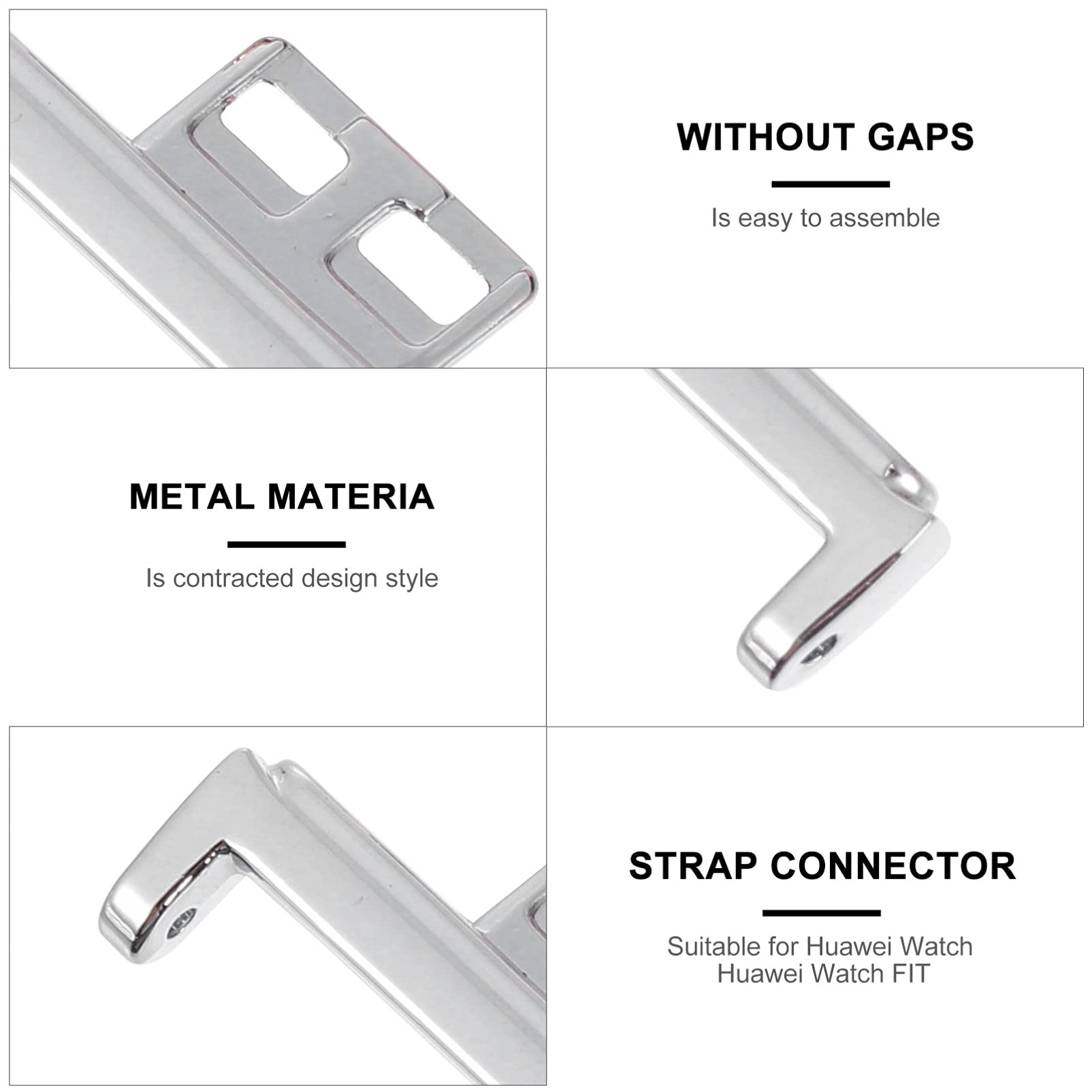 ibasenice Watch Connector Adapter for Watch Fit Smartwatch Strap Metal Linker 4Pcs Durable Replacement Accessory - Image 4