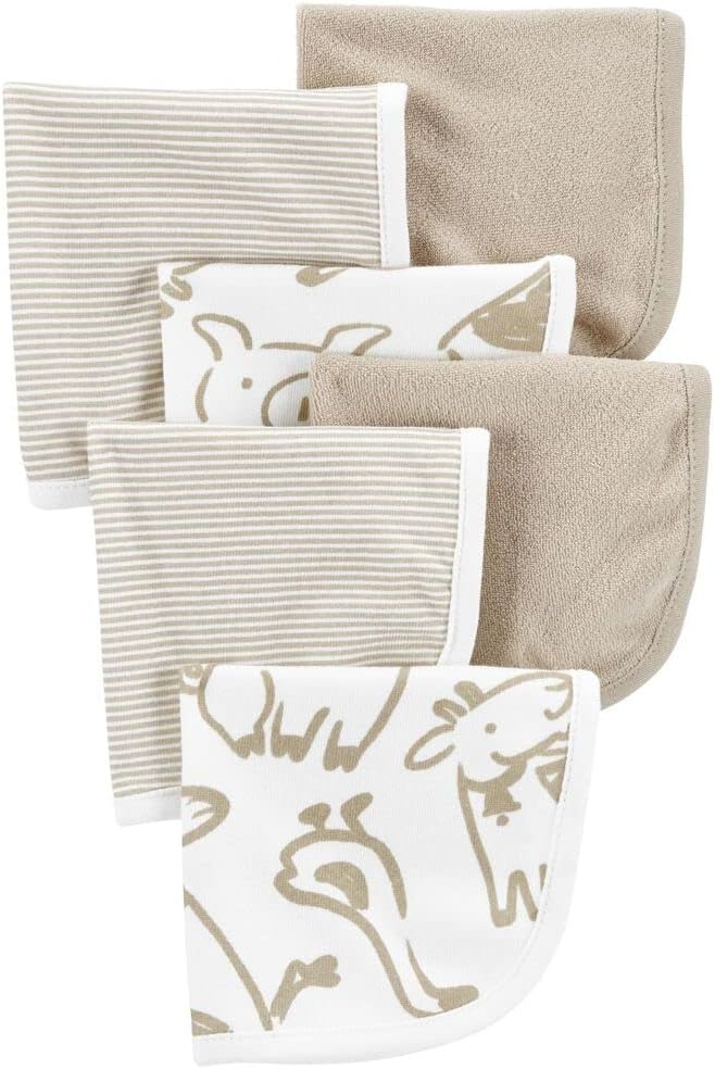 Carter's 6Pack Washcloths (Ivory)