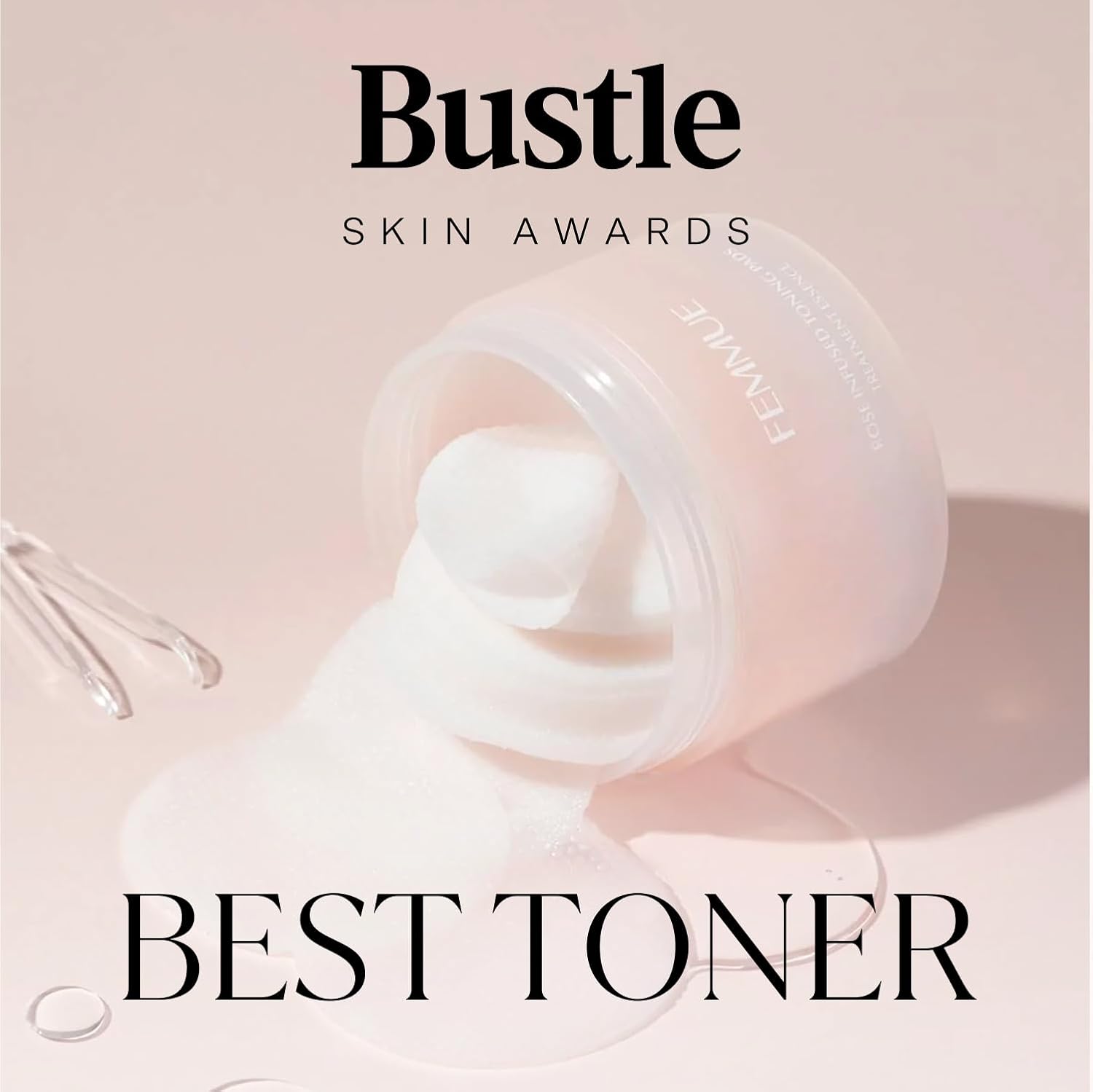 FEMMUE Rose Infused Face Toning Pads (60 Pack) | Daily Exfoliating Toner Cotton Rounds with Rose Water | Korean Skin Care - Image 2