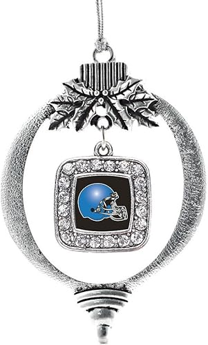 Miniatura 37 de Inspired Silver - My Vintage Initials - Adorno con dije de letra J - Adornos navideños cuadrados de plata con joyas de circonita cúbica