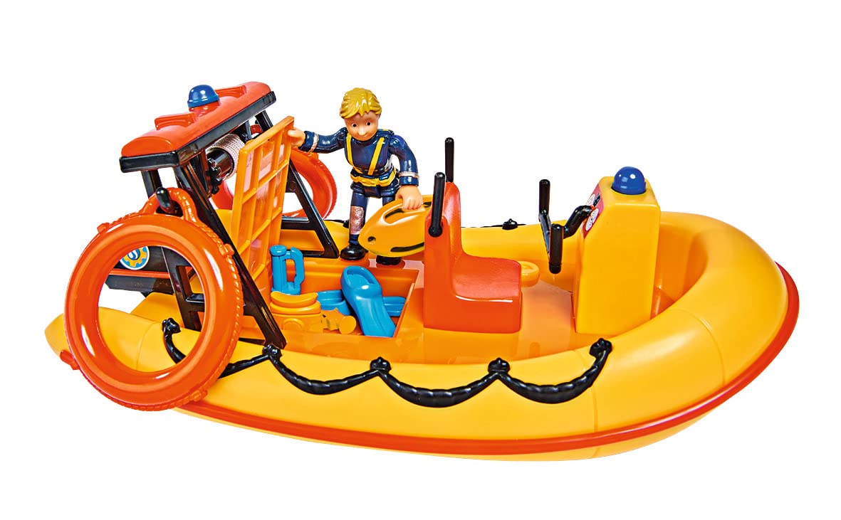 Simba 109252571038 Strażak Sam Łódź Neptun z figurką, 20 cm