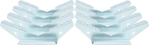 Miniatura 4 de KUAFU 8Pcs Trailer Wing Bracket Universal Fit Bunk Bolster Boat Pontoon Wing Brackets V Wing Bracket Silvery Steel Galvanized Heavy Duty