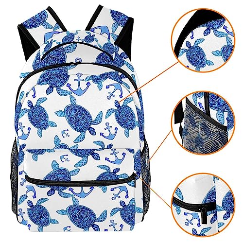 Sac à dos léger motif tortue grand compartiment ergonomique - 3
