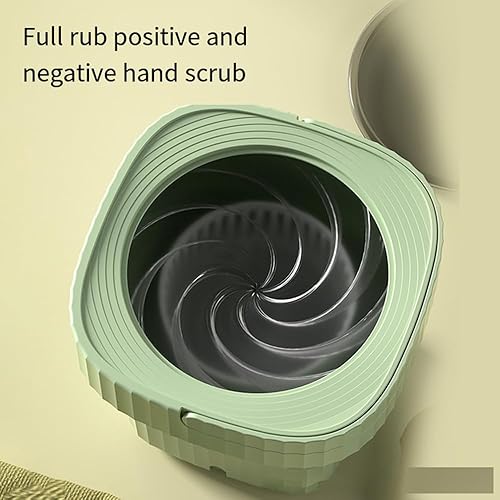 Miniatura 6 de Lavadora portátil de 11 litros con diseño plegable y 3 modos de limpieza, mini lavadora para ropa de bebé, ropa interior, calcetines y artículos