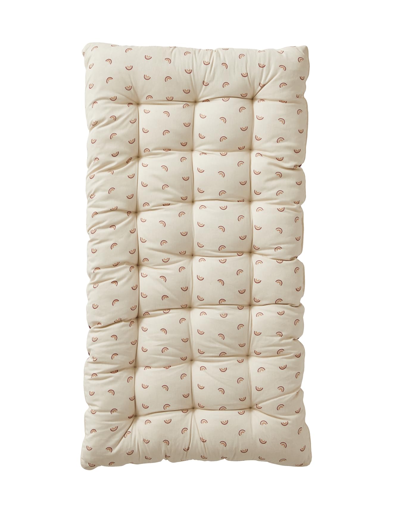 VERTBAUDET Matelas De Sol Arc-en-Ciel Bébé Coton Déhoussable Terracotta TU