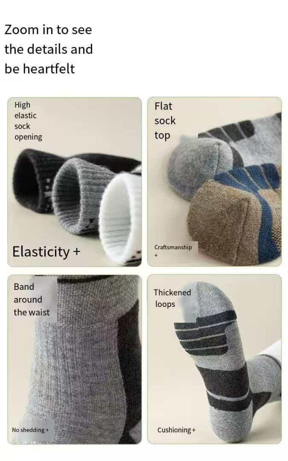 Herbst-Und Winter-Sportsocken Für Jungen,Studenten Hochgeschnittene Kompressionssocken Für Fitness Und Laufen,Verdickte Lange Socken,Winddichte Socken