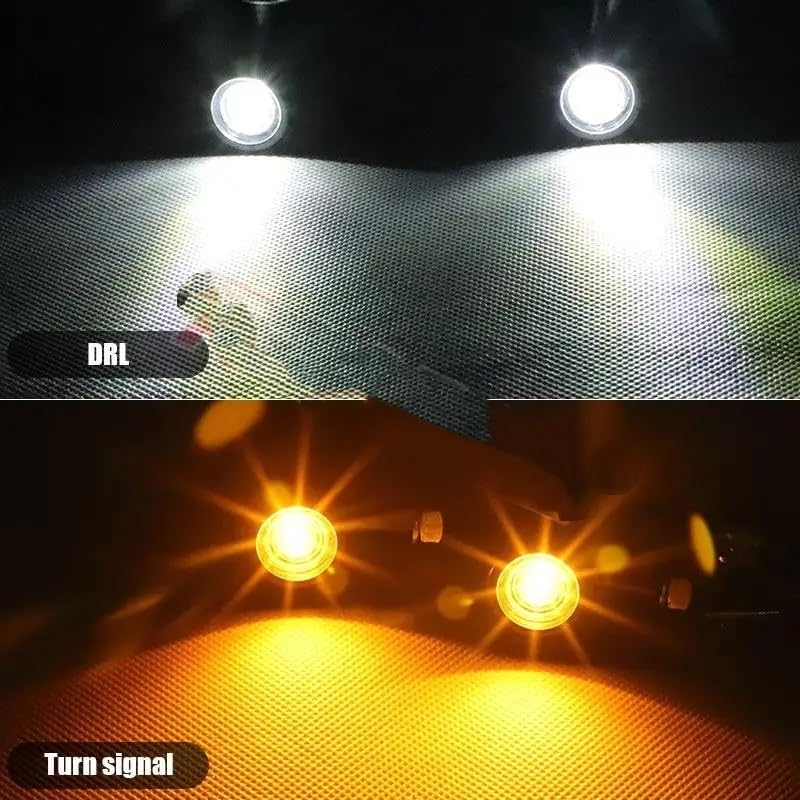 Faro Posteriore Stop Running M8 Luci lampeggianti a LED per indicatori di direzione per moto DRL Ambra Bianco Rosso Luce freno 12V per da cross