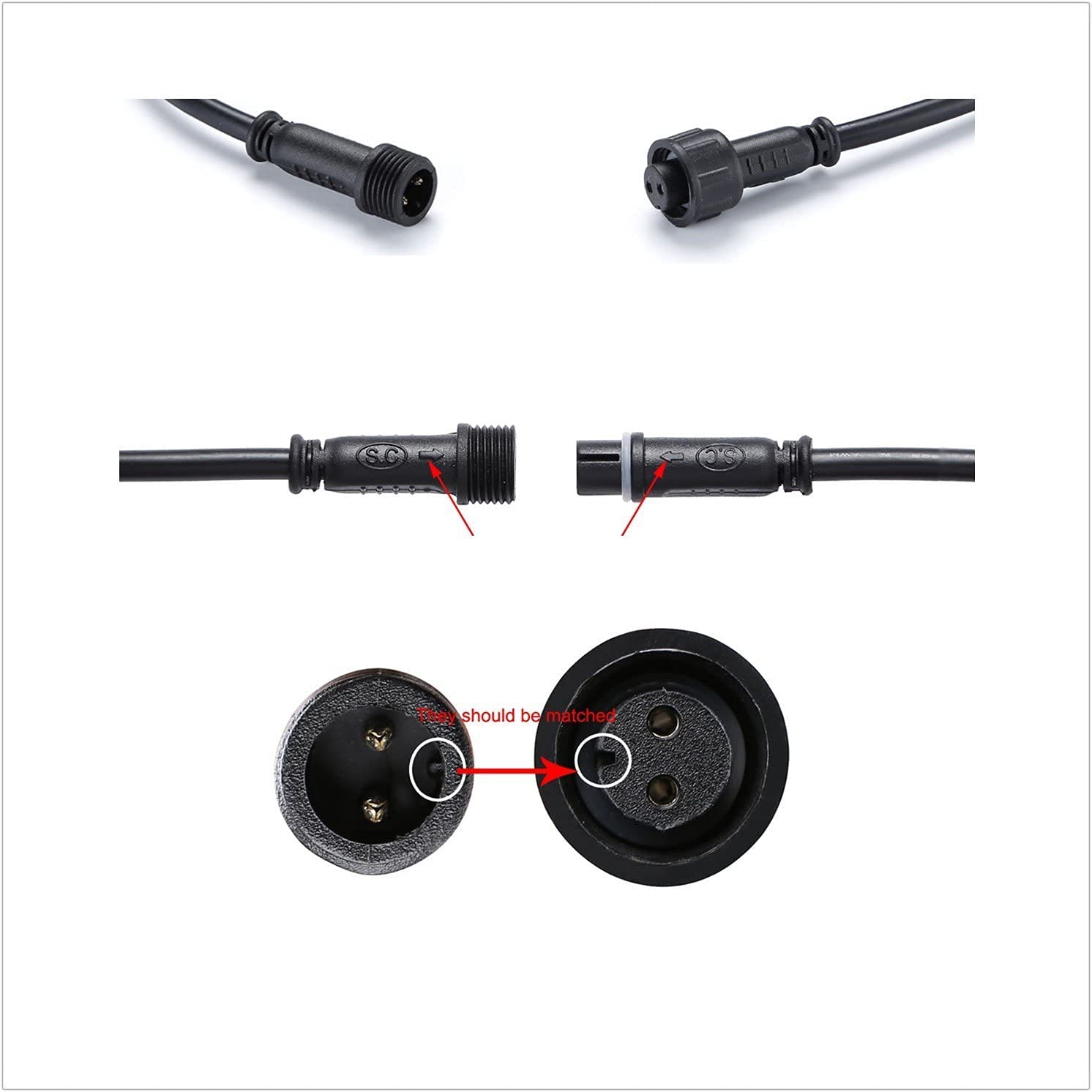 2er set Unterwasserbeleuchtung Wasserdichte IP68 Pool Licht Runde 400LM 10W LED Teichbeleuchtung Unterwasserstrahler für Boote Aquarium Brunnen oder Teich mit 12V Netzteil, Kühles Weiß