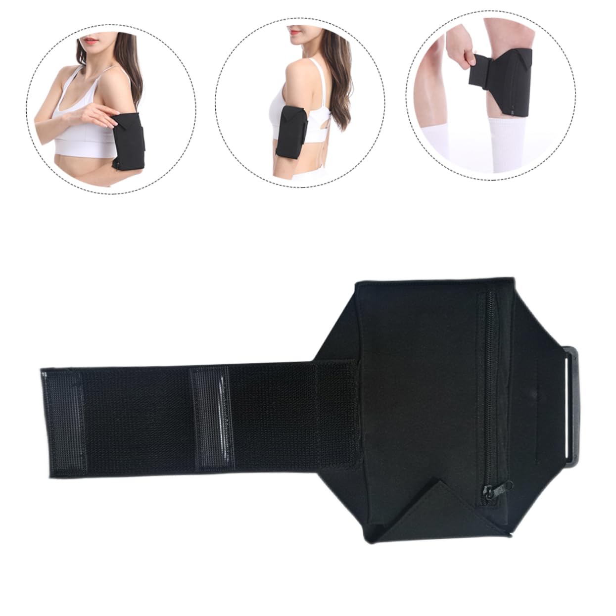 OSALADI 5pezzi Multifunzionale Per Smartphone Braccio e Polpaccio Per Escursionismo e Allenamento e Resistente Neoprene