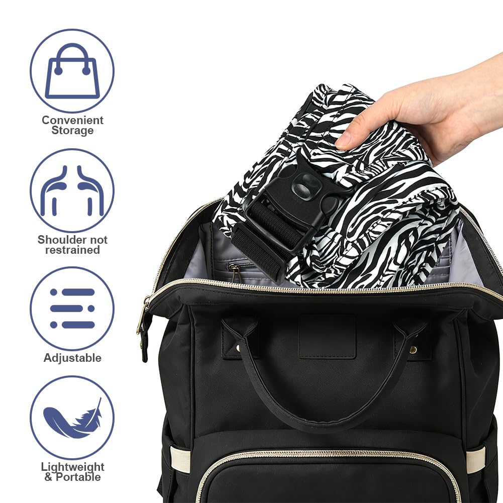 Porte Bebe Toddler Réglable, Echarpe de Porte-Bébé Latéral Respirant avec Sangles Antidérapantes Conception de Sac à Dos Enveloppante avec Boucle pour Nouveau-Né Jusqu'à 3-36 Mois, Zèbre