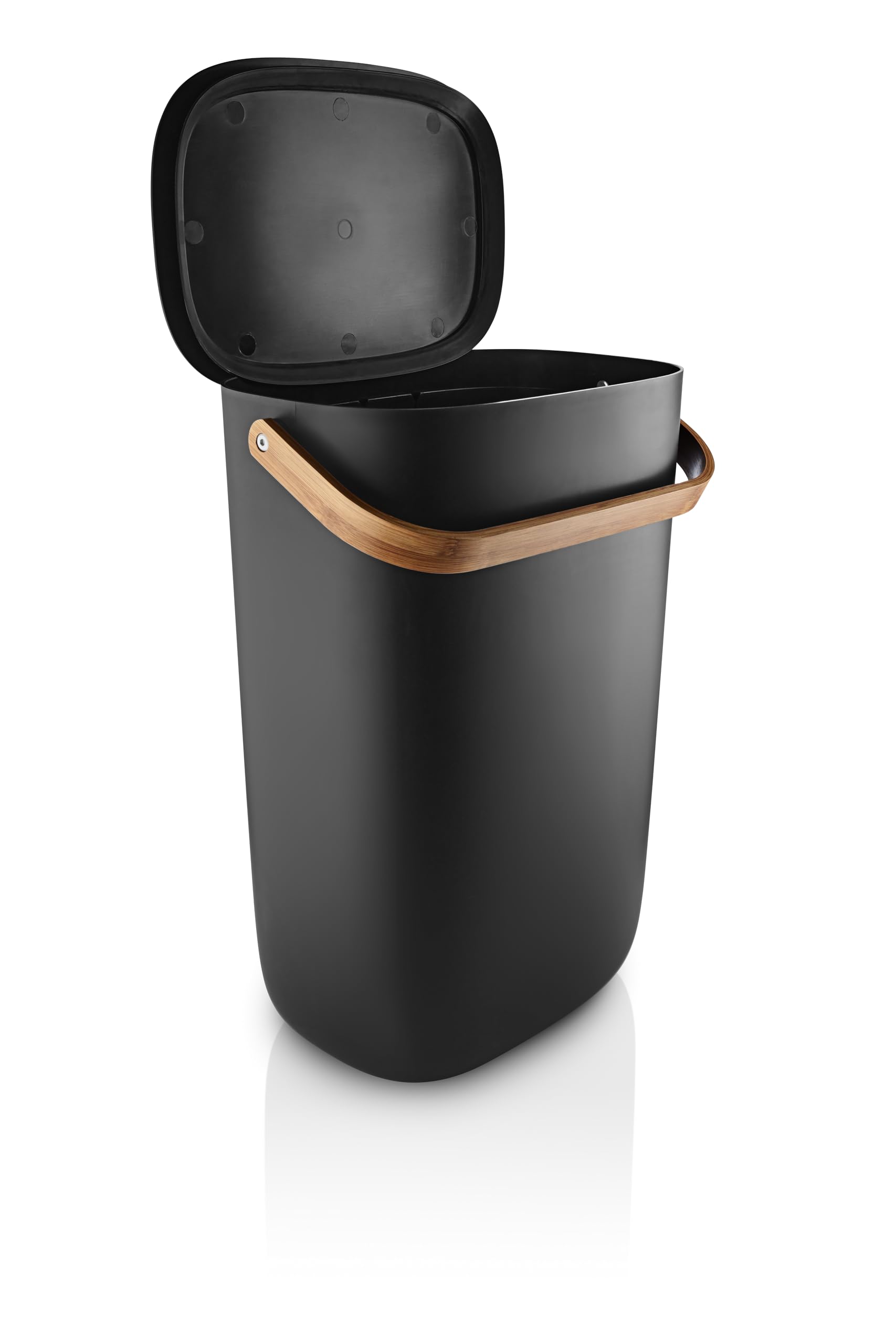 EVA SOLO | Reflect Recycling-Abfallbehälter 33 L | Abfallbehälter im großen Format effizient trennen und recyceln | Intelligente automatische Deckelbalance | Schwarz