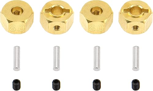 Vgoohobby Adaptador hexagonal de latón de 0.472in con contrapeso para Axial SCX10 90046 Tamiya CC01 D90 Redcat Gen7 110 RC Crawler Car (Grosor