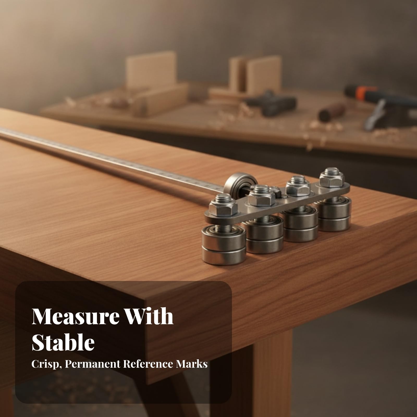 Binario di Guida per Circolare con Righello Incorporato Rotaia di in Acciaio Inossidabile 201 Spessore 3 Mm Base a Rotolamento con Viti di Serraggio per Lavori di Precisione Legno E Pannelli