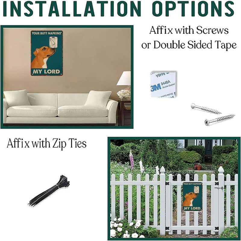Funny Metal Sign Dog Toilet Paper Wall Decor 8x12 Inch image 3