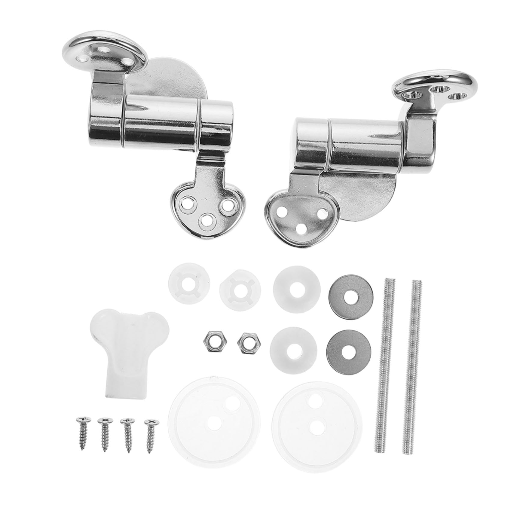Charnières couvercle toilette zinc Gatuida avec boulons et vis pour abattant standard