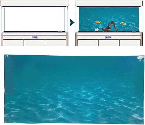 Miniatura 5 de Póster de acuario, adhesivo autoadhesivo 3D de fondo de pecera, calcomanía de acuario de PVC para pecera decorativa (24.0 x 16.1 in)
