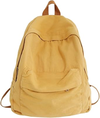 Vintage Aesthetic Canvas Backpack Preppy Backpack Japanese Harajuku Bag Fit 15.6  Laptop Travel Rucksack