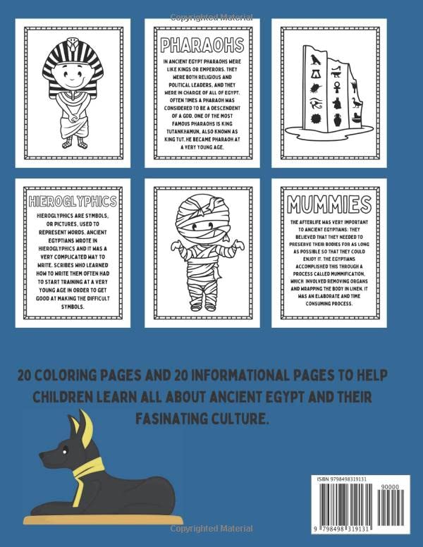 All About Ancient Egypt for Kids: Educational Coloring Book Filled with Interesting Facts About Ancient Egypt Especially for Children - Image 2