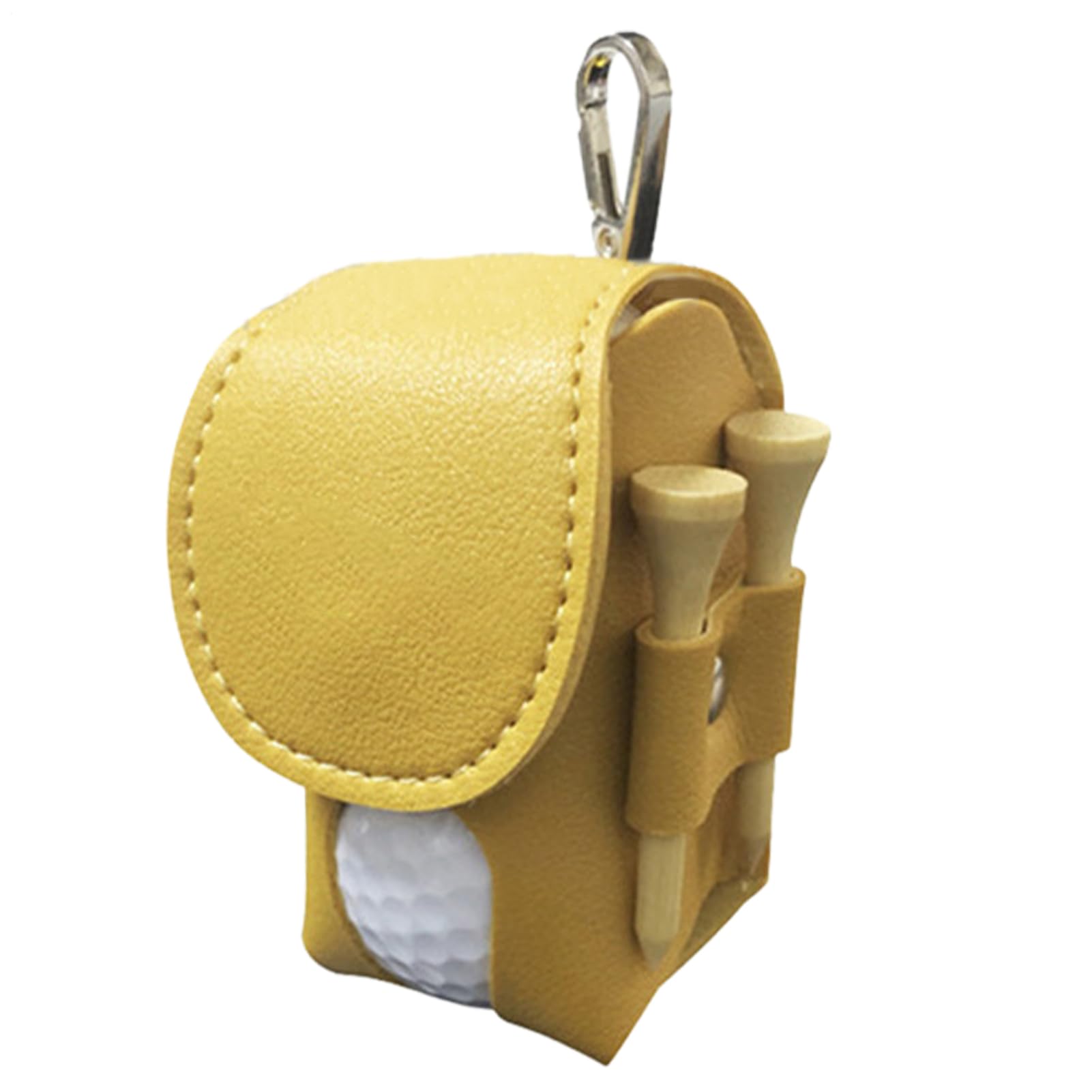 Pochette Golf Hommes Cuir PU Porte-Tees Ceinture Organisateur Balles Clip Transport