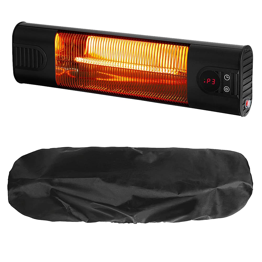 BOSKING Electric Patio Heater Cover Universal Waterproof Terrace Heater Dust Cover 420D Heavy Duty Fabric Space Heater Cover Furniture Protective