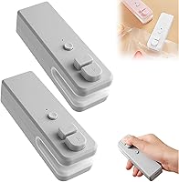 Vista 7 de Mini sellador de bolsas 2 en 1, sellador de bolsas de chips recargable USB C, sellador térmico de bolsas 2 en 1, sellador y cortador de bolsas