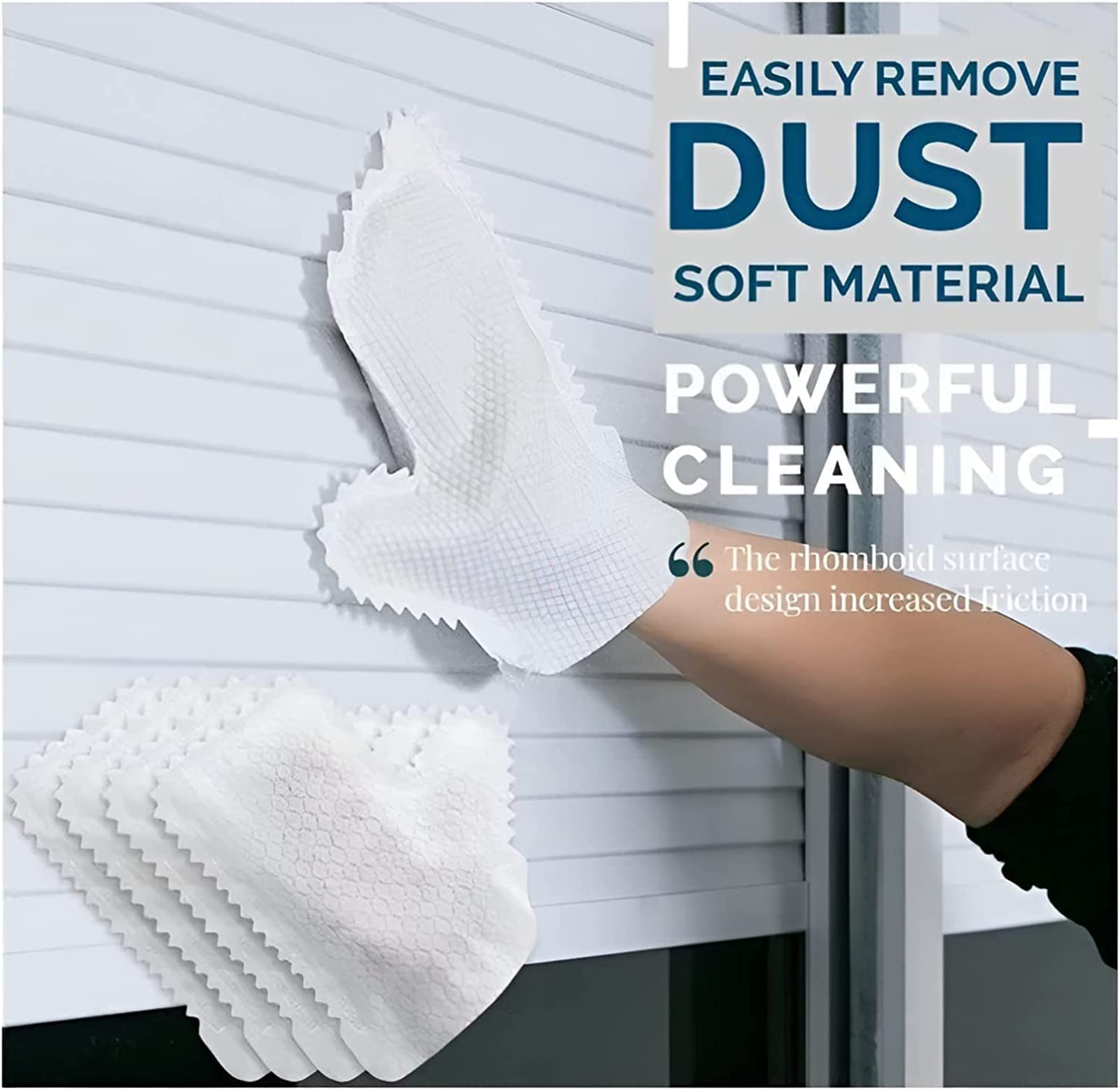 Guantes de Limpieza de Escamas de Pescado Tela no Tejida Desinfección del Hogar Eliminación de Polvo Guantes de Limpieza de Microfibra Reutilizable para Limpiar de Ventanas Vidrios,60pcs