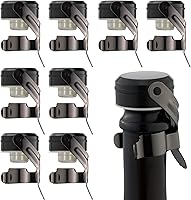 Vista 30 de WOTOR Champagne&Wine Bottle Stoppers Stainless Steel with Food Grade Silicone, Leak Proof Keep Fresh Reusable Saver, Cork Suitable for Wine, Silver