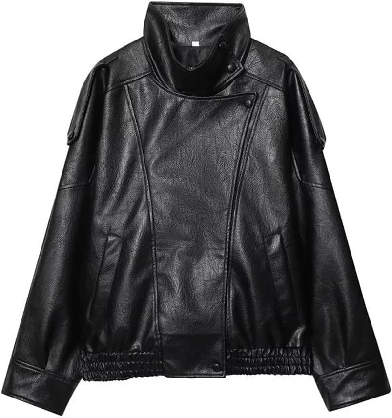 Women's Winter Oversize Faux Leather Coat Jacket