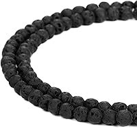 Vista 50 de Cuentas Beadnova redondas de ónix negro de 4 mm, sueltas, para hacer joyas (90-92 piezas)