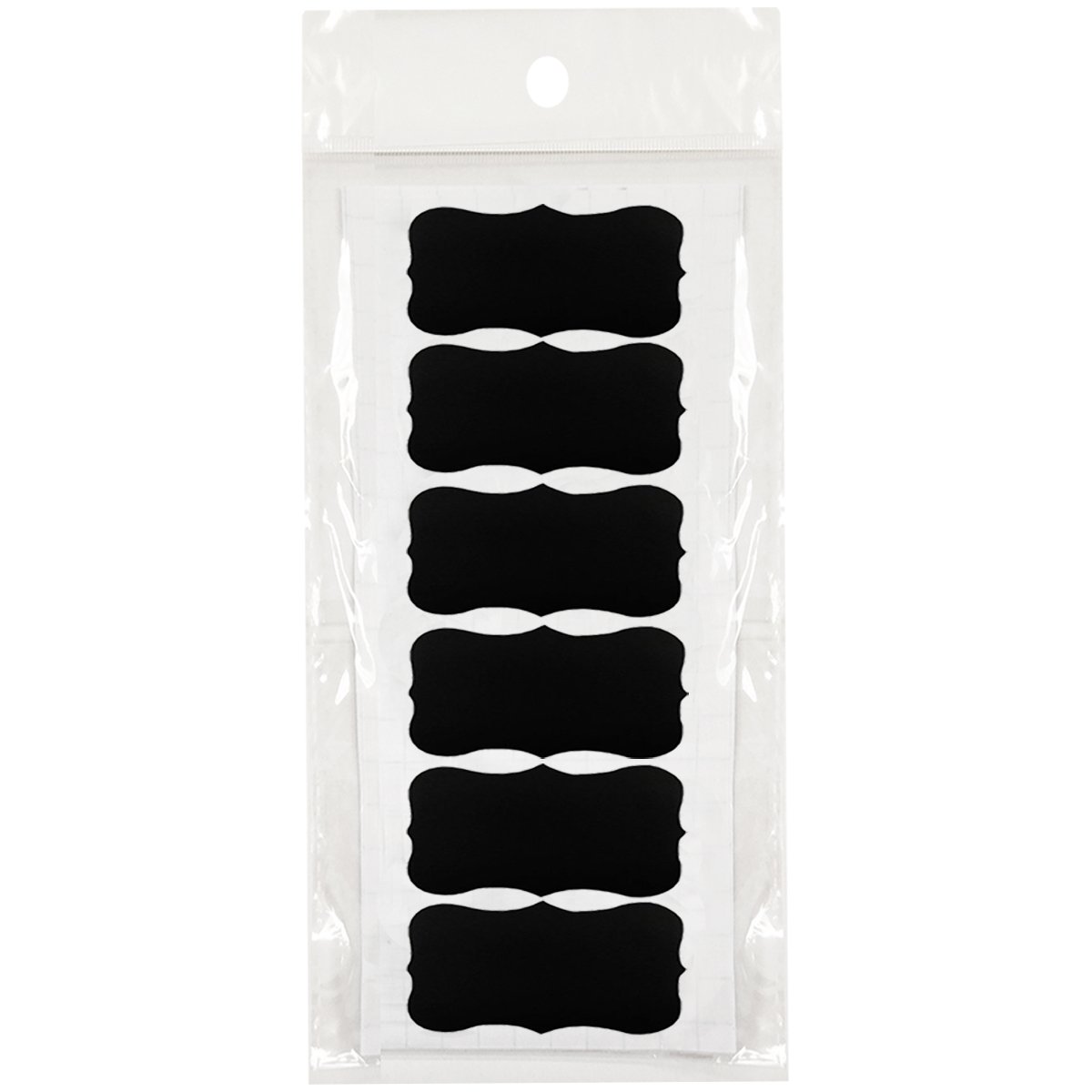 Wrapables Rechteck Fancy Tafel Aufkleber/Sticker mit Kreide-Stift, 2 by 1, Set 60